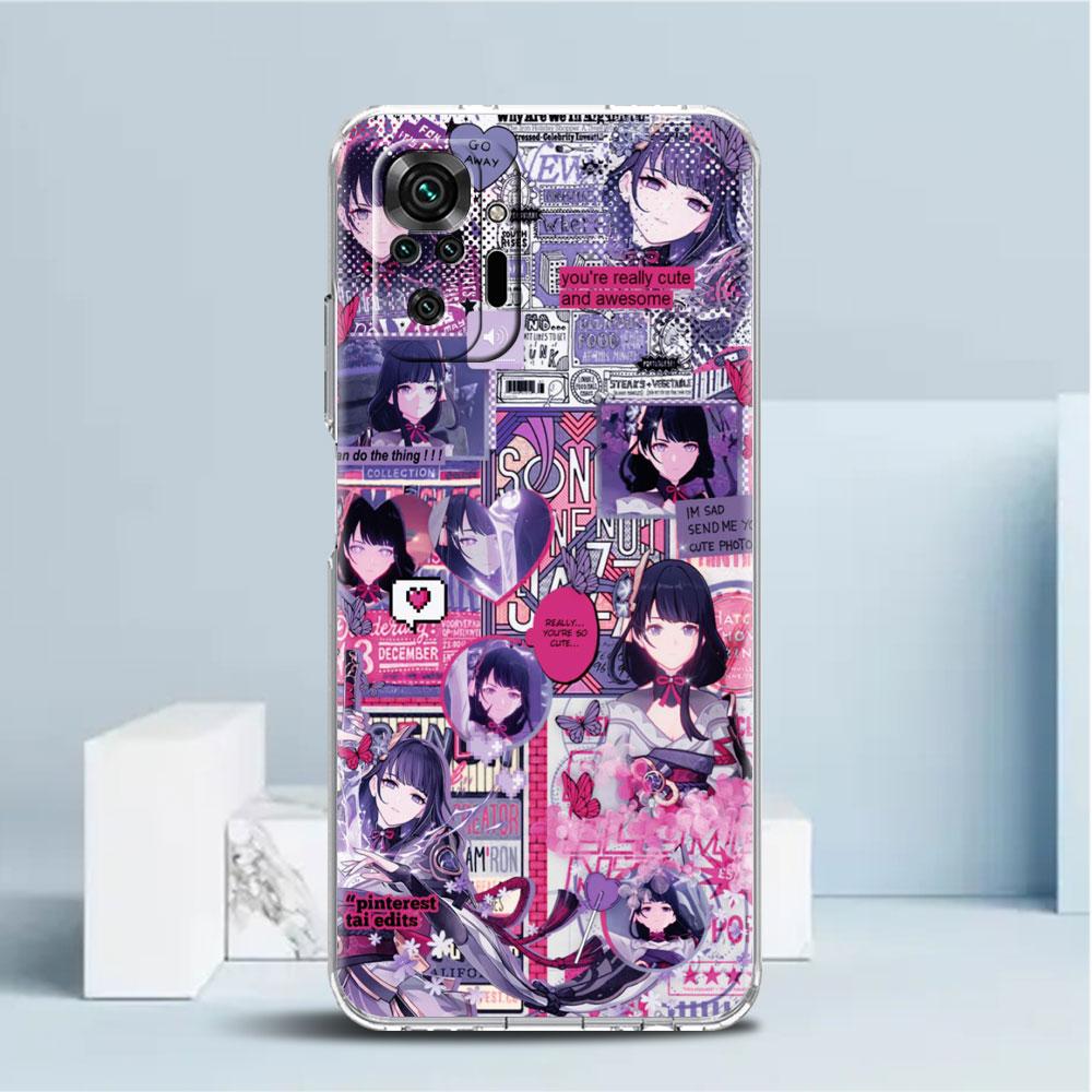 ShockProof Phone Case for Redmi Note 11 11E 10 9 8 Pro 11S 9S 10S K40 9A 9C 8T 7 10C 9t 9s Soft Cover Genshin Impact Beelzebul