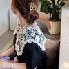 Knitted Hollow Out False Collar Mesh Blouse Shoulders Fake Collar  Summer