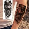 1 Sheet Bravery Tiger Temporary Tattoos For Men Adults Women Waterproof Fake Tattoo Sticker Disposable Washable Tatoo Decoration