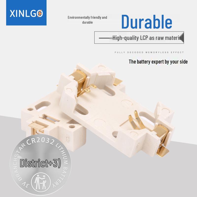 3V Coin Battery Holder for CR2032, CR1220, CR1632, CR2450 - Spring Contact SMD Connector