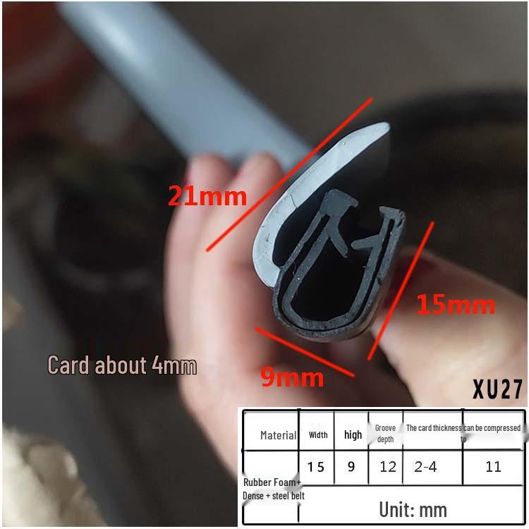 High-Temperature Resistant U-Shaped Rubber Sealing Strip for Dustproofing Electrical Cabinets and Car Doors