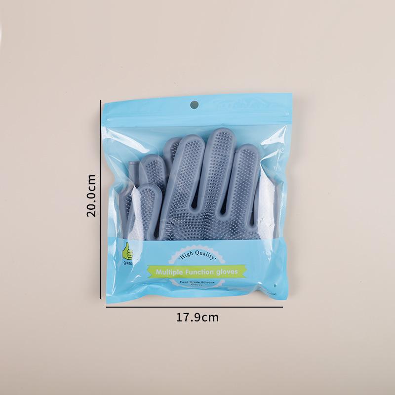 Durable Silicone Pet Bathing Gloves: Anti-Scratch & Bite Cleaning Gloves for Cats and Dogs