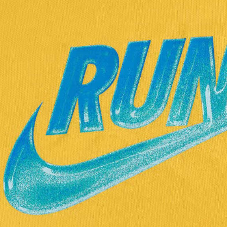 Nike Miler As M Nk Run Energy Round Neck Logo Versatile Breathable T-Shirt Men T-Shirts Yellow HJ3565-718