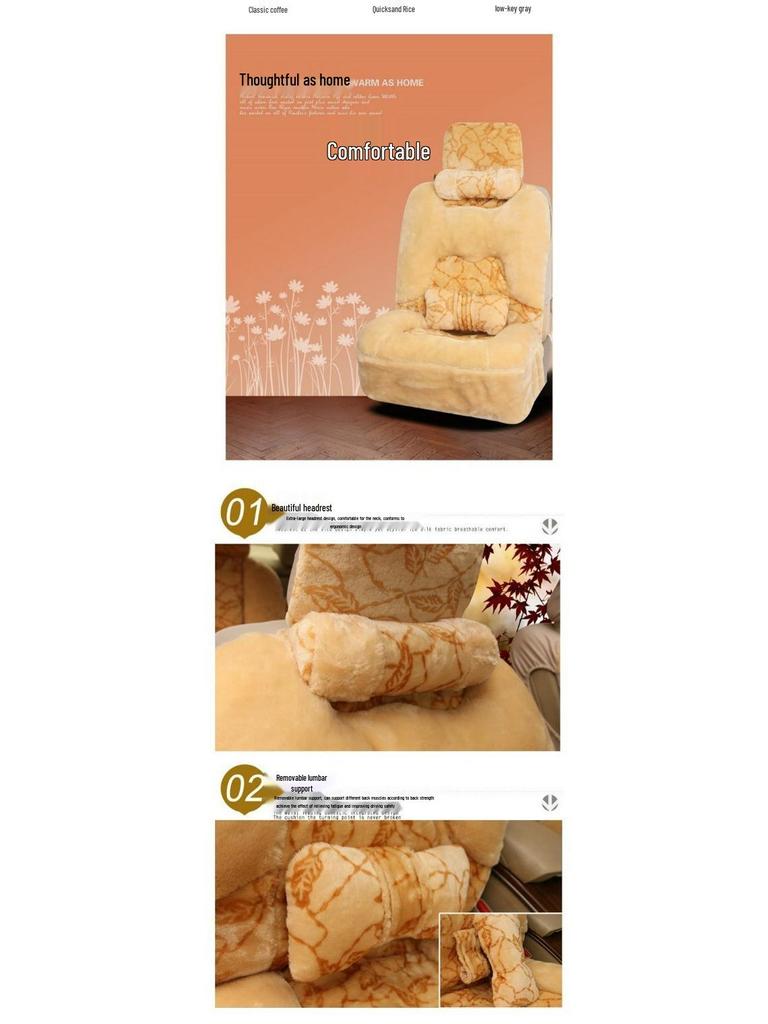 Winter Plush Car Seat Cushion - Thick, Comfortable, Breathable & Warm Full Wrap Cover