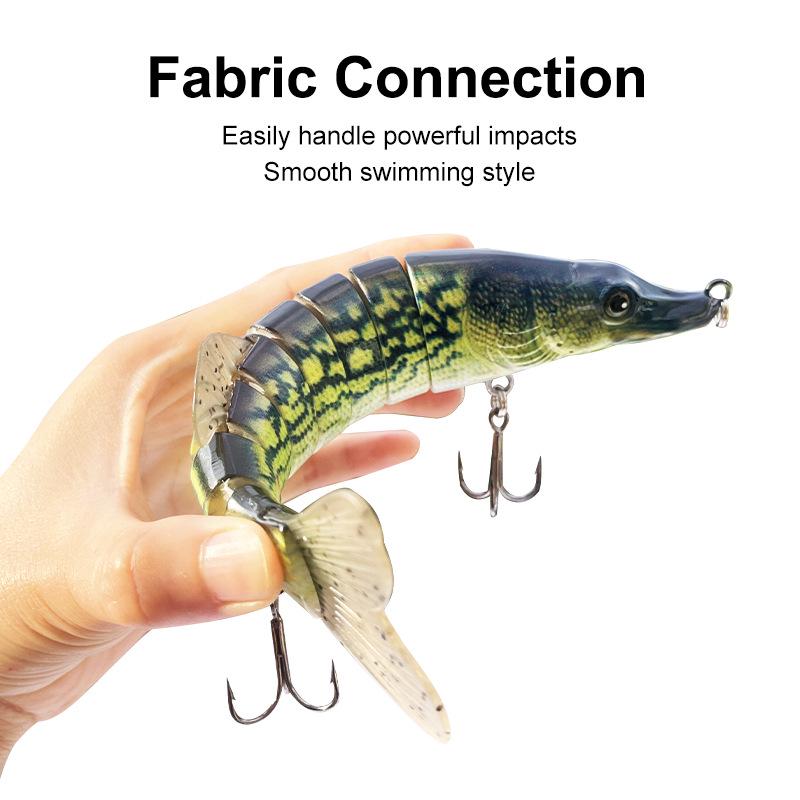 Multi-section 70g+ Pike Lure: 8-section Fish Simulation Artificial Bait for Fishing Tackle Supplies