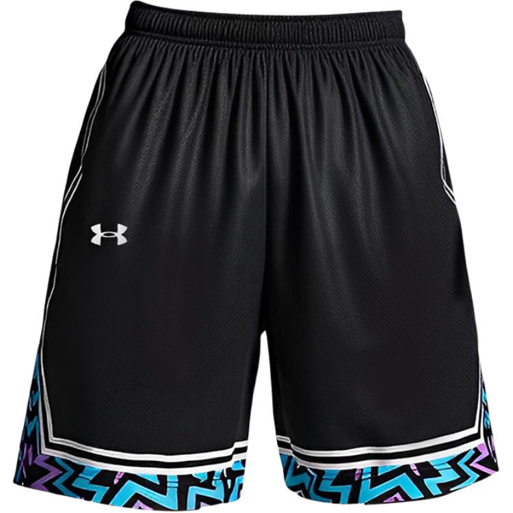 

Under Armour Трендовые быстросохнущие дышащие спортивные тренировочные шорты с цветными блоками и полосками для бега и фитнеса, свободного кроя, вязаные, до колена, повседневные 2771120-100