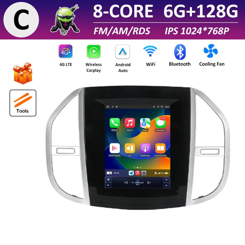 Car Video Multimedia Video Player for Mercedes Benz Vito 3 2014 2015 2016 2017 - 2020 IPS Touch Screen DSP Stereo Autoradio WIFI