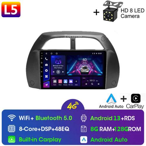 8G+128G CarPlay 2din Android AutoRadio GPS Multimedia Player for Toyota RAV4 Rav 4 2001 2002 2003-2006 DSP IPS 2 DIN Car Stereo