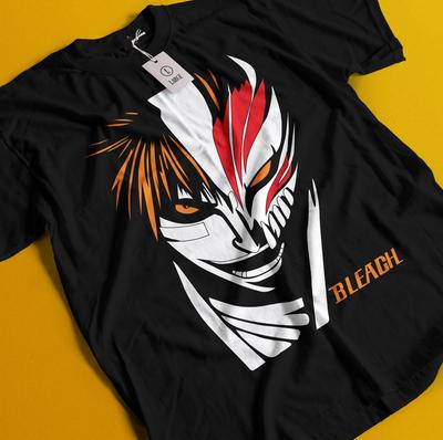 Camiseta Anime Bleach Ichigo Bankai Camiseta Aizen Yhwach Camiseta Zaraki Kenpachi