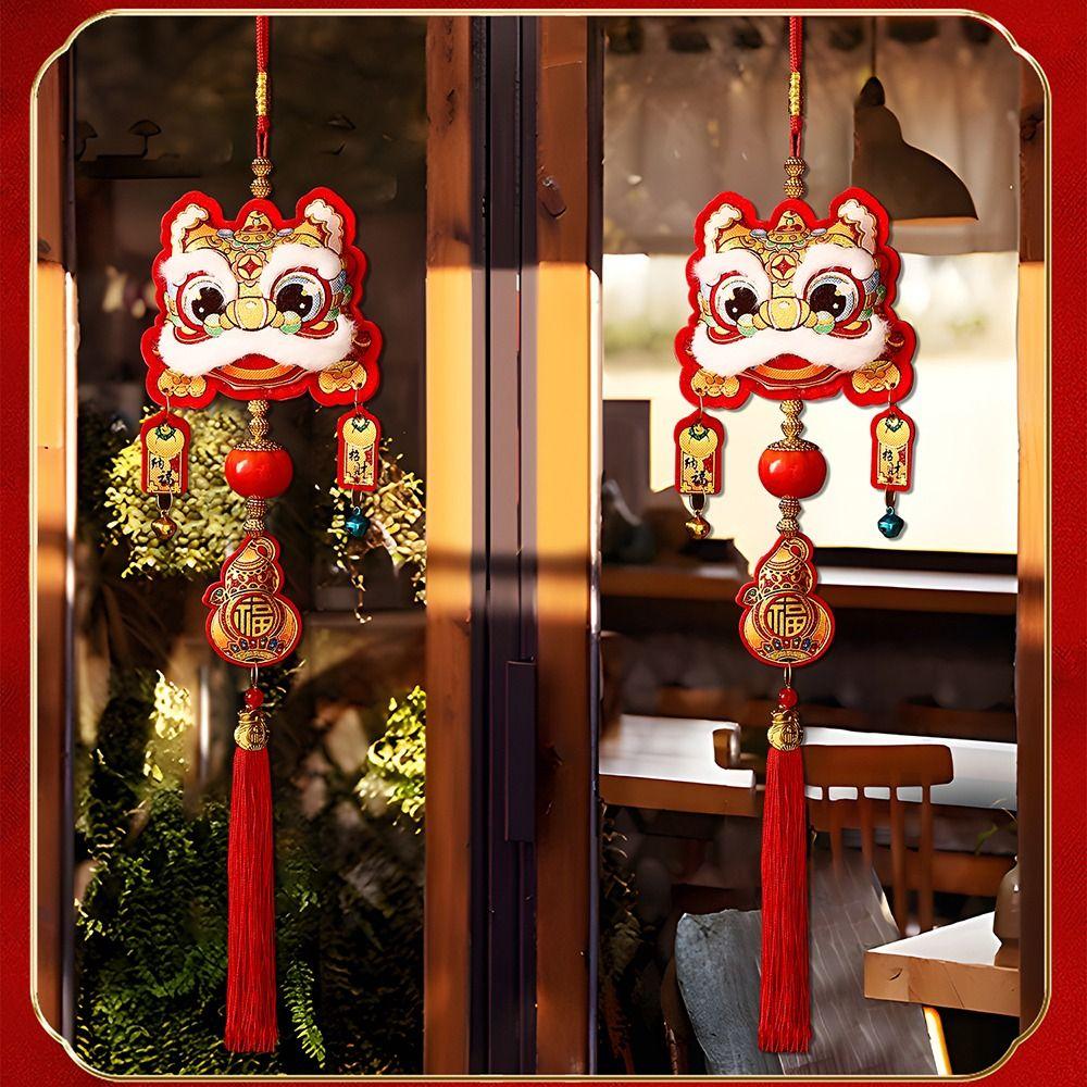 New 2026 New Year Pendant Year of the Horse Spring Festival Decor Red Lucky Entrance Door Decor Festive Atmosphere