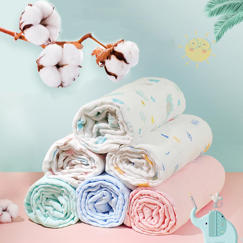 Buy 2Pcs/Lot Muslin 100 Cotton Flannel Baby Swaddles Soft Newborns