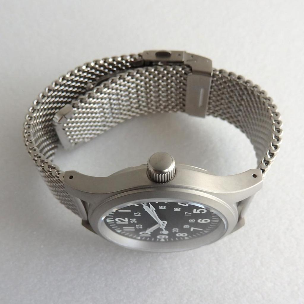 [USED] [] Military Watch with Domed Sapphire Crystal and Custom Strap, 38mm