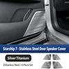 For Geely Starray EM-i EX5 EM-i Car Door Horn Cover Stainless Steel Audio Panel Protective Stickers Cover Interior Accessory