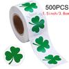 100-500pcs 1 Inch Clover Stickers Saint Patrick's Day Shamrock Stickers for Gift Decor Daily Necessities Green Lucky Seal Labels