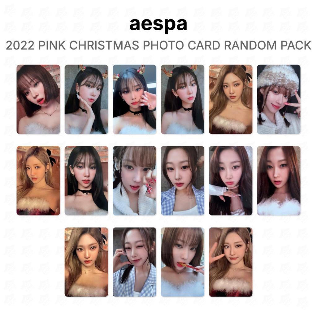 aespa 2022 PINK CHRISTMAS PHOTO CARD RANDOM PACK Official Photocard