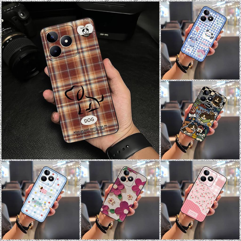 Anti-knock Silicone Phone Case For Realme C53/Narzo N53/Note50/C51/C51S Cartoon Full Wrap Dirt-resistant Animals Durable