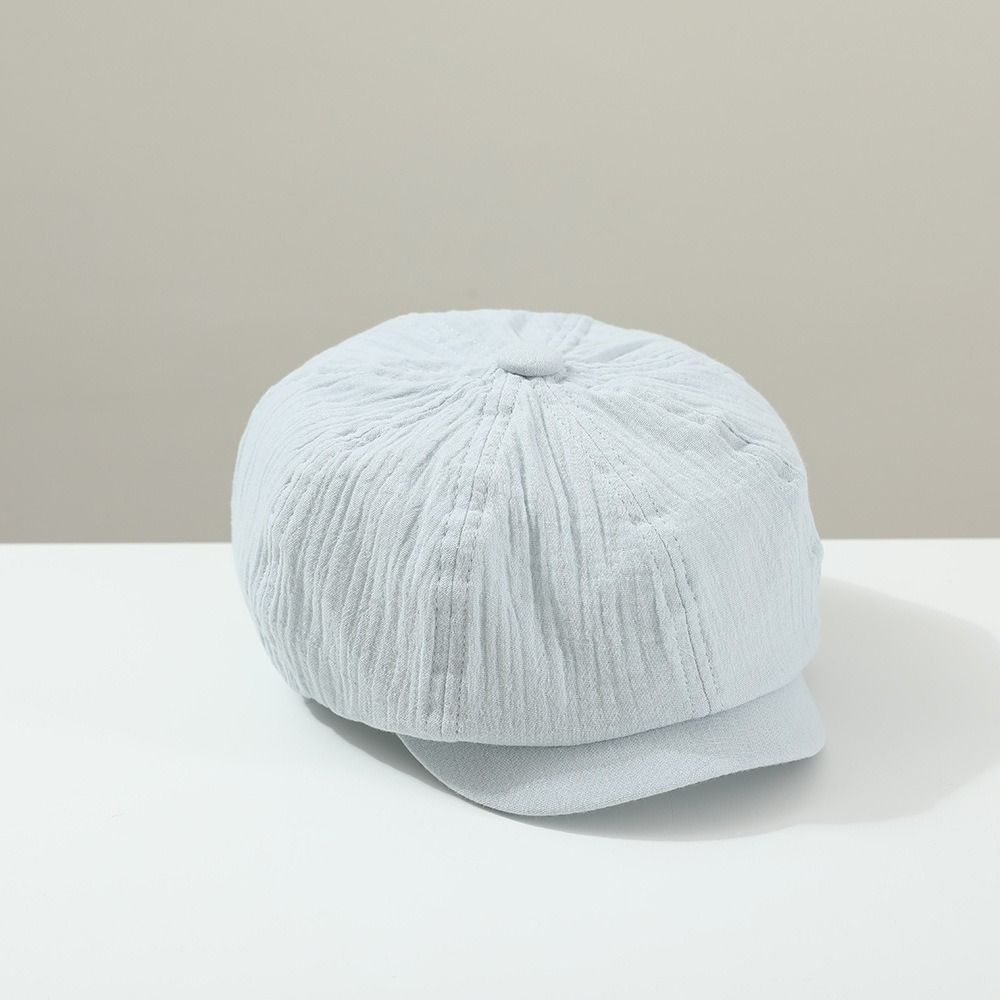 Solid Color Children Forward Hat Visor Baby Beret Retro Kids Newsboy Cap  Boy Girl