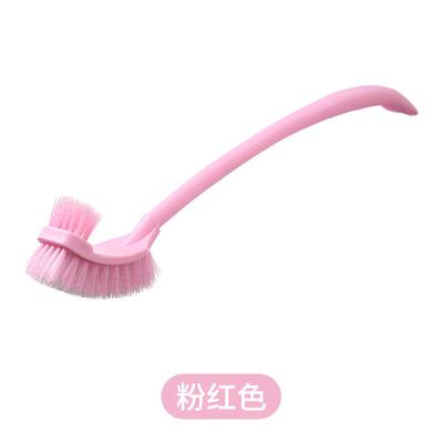 Clean Toilet Brush Plastic Long Handle Double-sided Dead Corner Soft Hair Cleaning Curved Floor Gap Handled
