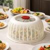Multi-Purpose Plastic Vegetable Food Cover Heat Resistant Breathable Draining Basket Anti Fly Mosquito Dishes Lid Outdoor Picnic