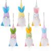 6 Pcs/Set Easter Bunny Gnomes Hanging Ornaments Handmade Scandinavian Folklore Gnomes Plush Gnome for Doll Easter Favor
