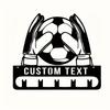 Personalized Soccer Goalkeeper Metal Sign Custom Name Monochrome Football Gift Sports Fan Christmas Wall Decor