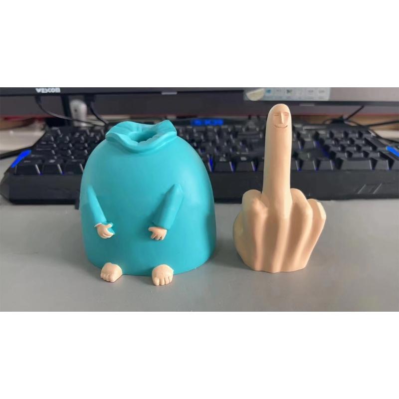 Personalized Resin Middle Finger Ornaments Gesture Desktop Living Room Decors Crafts Statue Figurine Sculpture Household