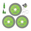 4.5in Glass Cutting Disc For Grinder,3pcs Diamond Cutting Disc,with Annular Ceramic Diamond Saw Bla
