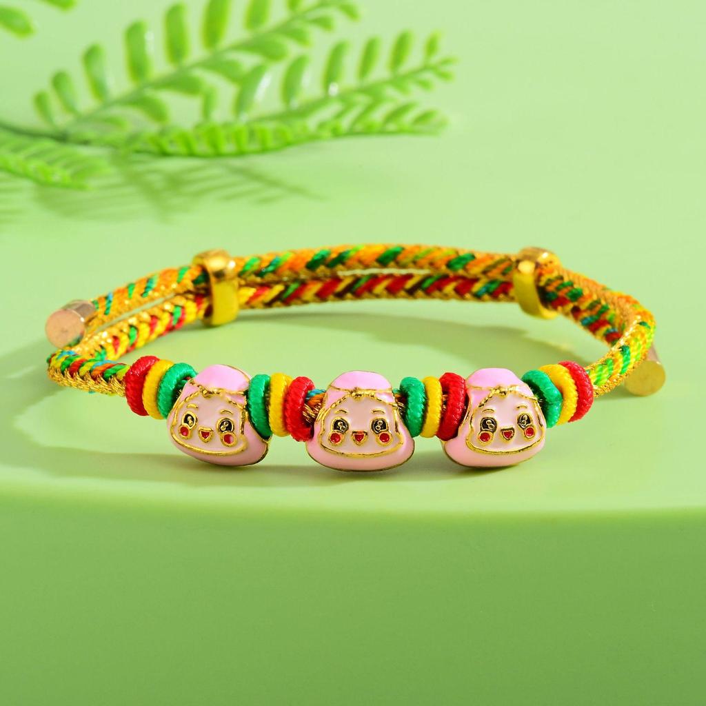 Five-Color Dragon Boat Festival Zongzi Bracelet: Handmade Ethnic Children's & Couple's Ornament