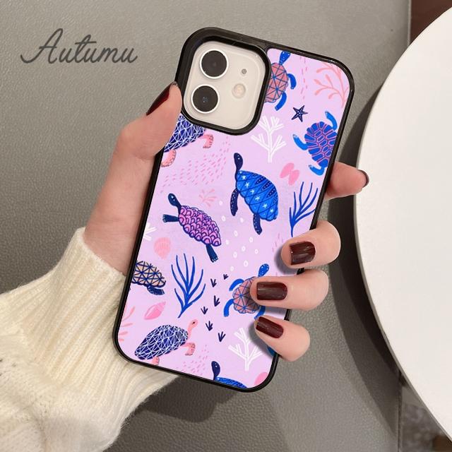 

Милый чехол для телефона с изображением морской черепахи для iPhone 11 12 13 14 Pro Max mini X XR XS SE 2020 5 6S 7 8 Plus Samsung Galaxy S21 S22 Cover shell Samsung S22ultra