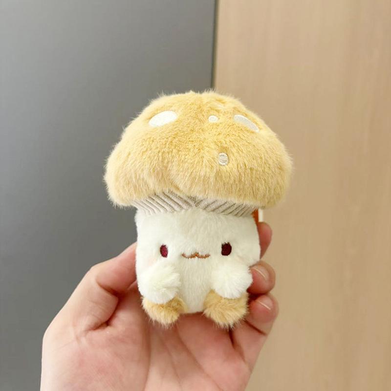 10Cm Cute Mushroom Doll, Plush Key Chain, Bag, Pen Case, Car Key Decoration. Creative Cute Plush Pendant, Birthday Gift