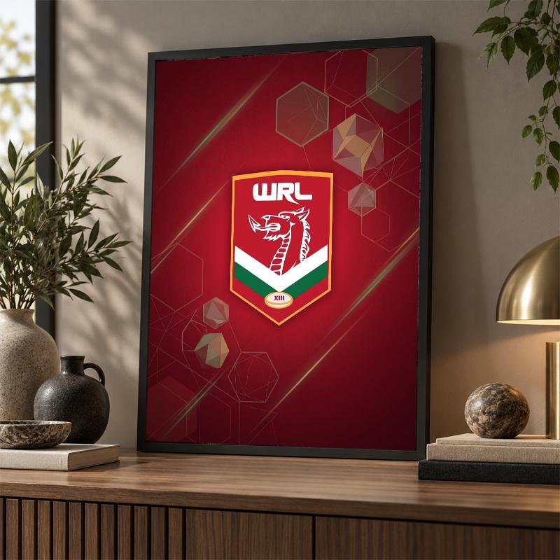 Wales Rugby Diamond Painting Kit 5D Full Drill DIY Diamond Mosaic Wall Art Home Decor