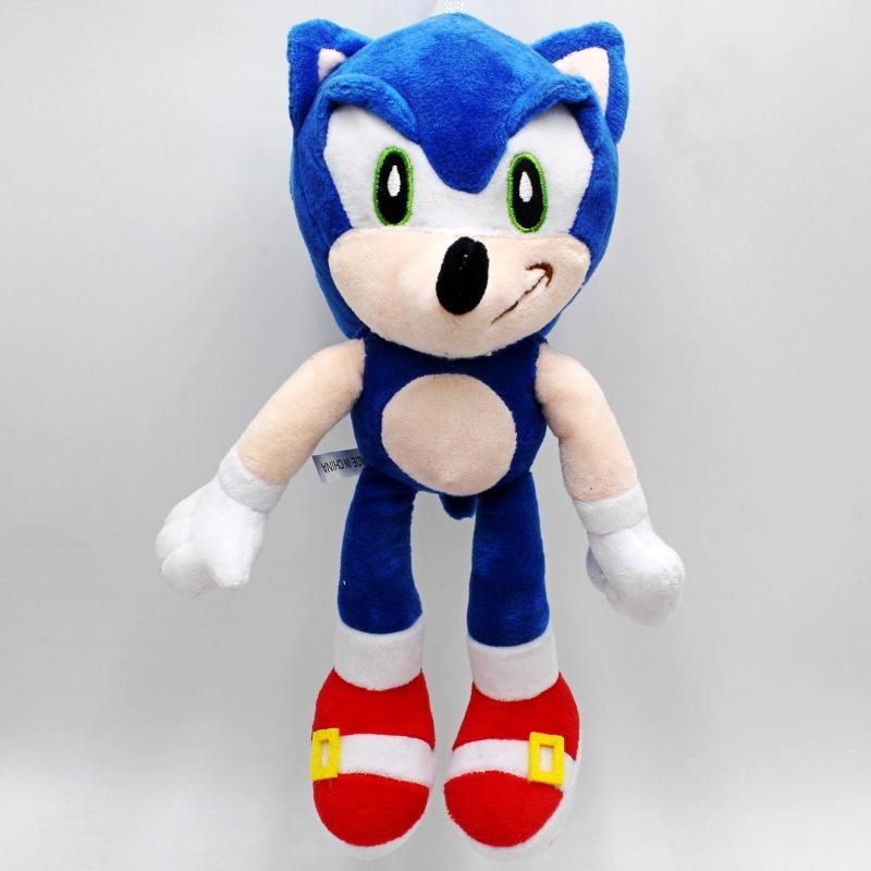 Hochwertige Sonic The Hedgehog Plüschpuppe Shadow Sonic Kuscheltier 10 Zoll Schwarz Geschenk