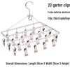 Aluminum Alloy Sock and Underwear Drying Rack with Clips for Balcony Hanging