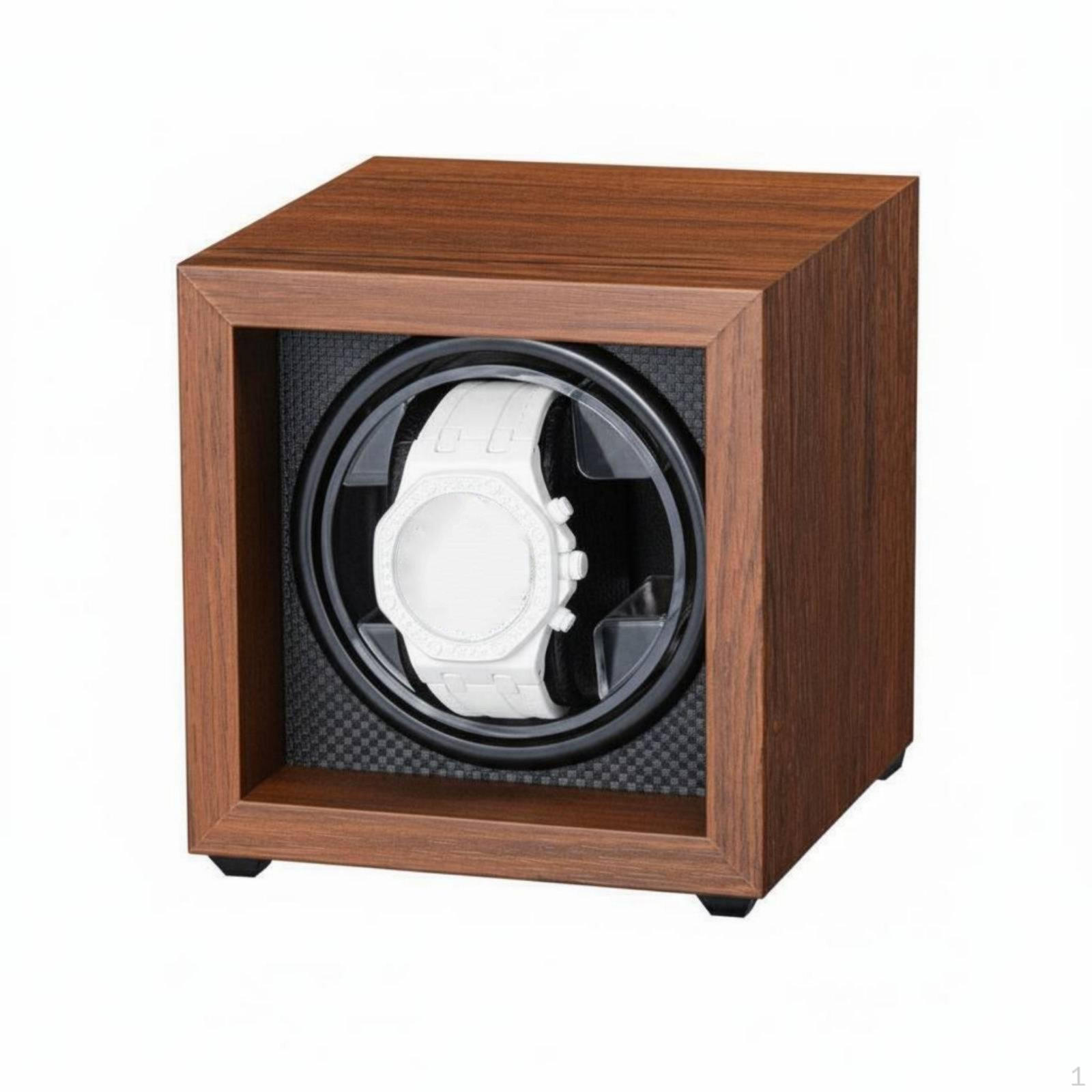 Walnut Wood Timepiece Rotator Alternating Rotation Automatic 5 Speed Settings