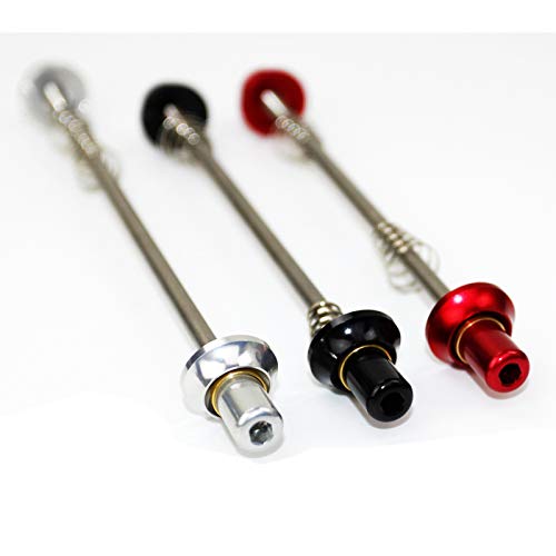 Silverock Bicycle Titanium Skewer Hub Parts for MTB and Road Bikes, Slow Quick Release Quick Release Lever, Black, 135mm, 130mm, 100mm