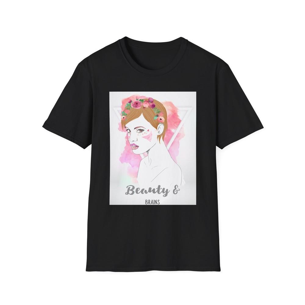 Beauty and Brains T-Shirt, Graphic Tee, Casual Top, Inspirational Shirt, Gift for