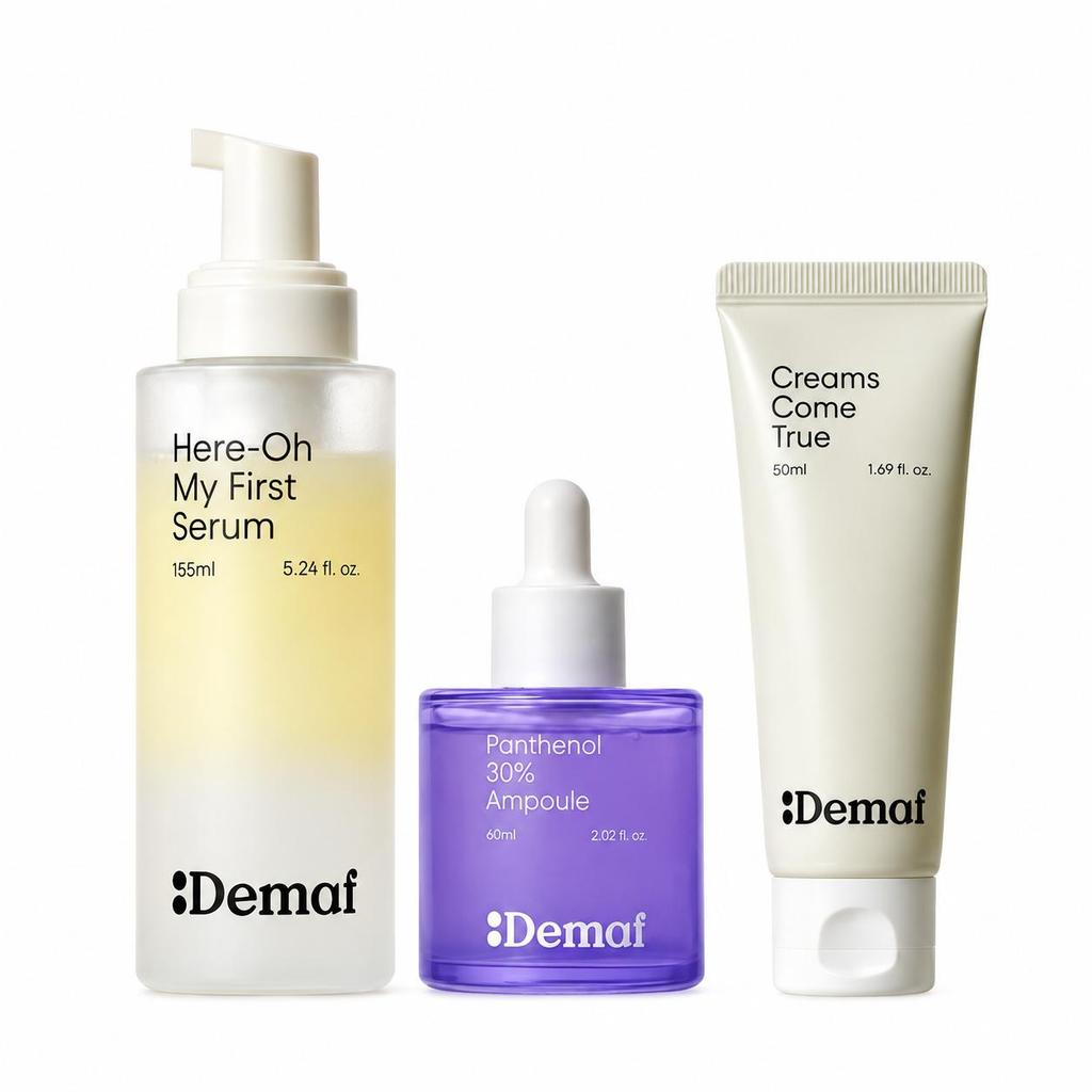 D'MAF Hydrating Comfort Routine 3-Piece Skincare Set Moisture Care 265ml