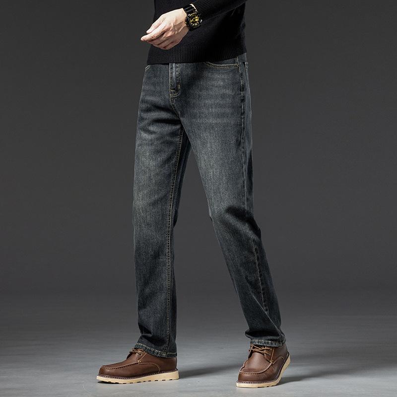 Jeans Autumn Loose Straight Retro Jeans Men's Wide Leg Casual Pants Cotton Men's Pants