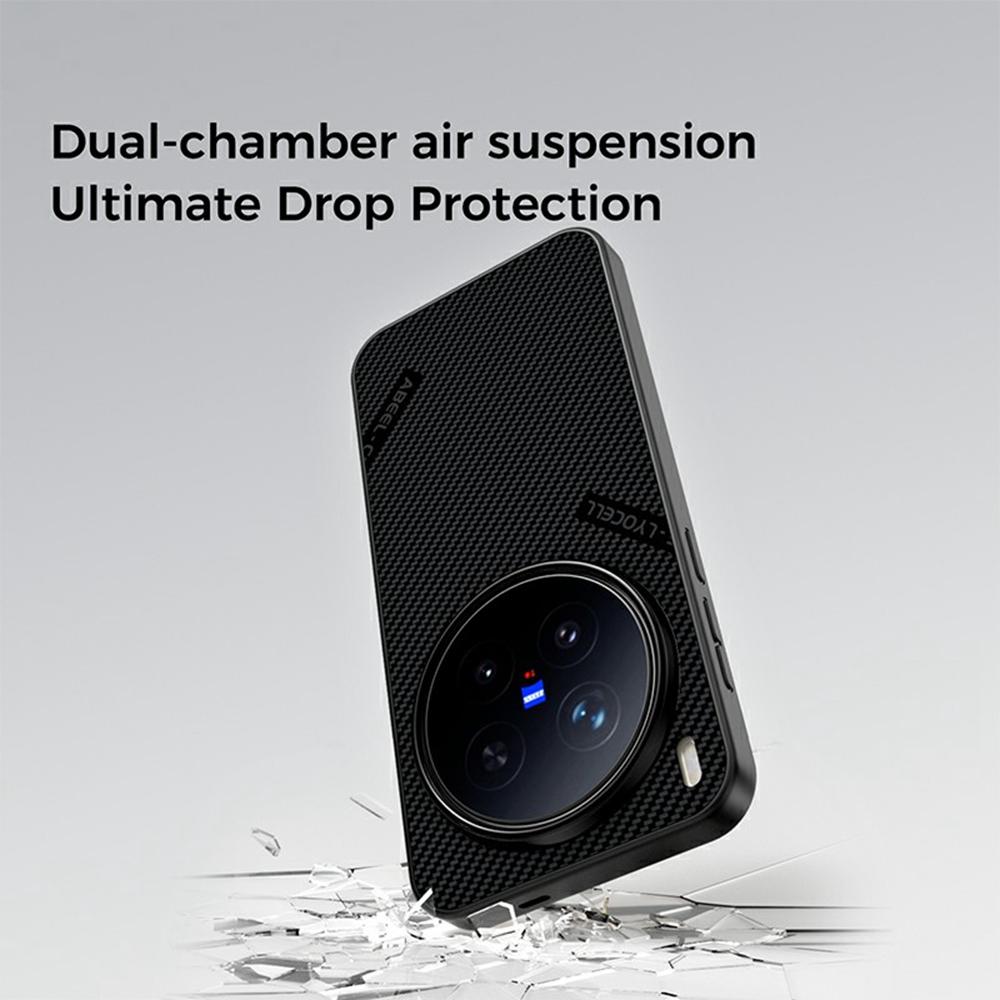 ABEEL CF-Lyocell Series For Vivo X300 Pro 5G Magnetic Case Microfiber + PC + E-TPU Phone Cover
