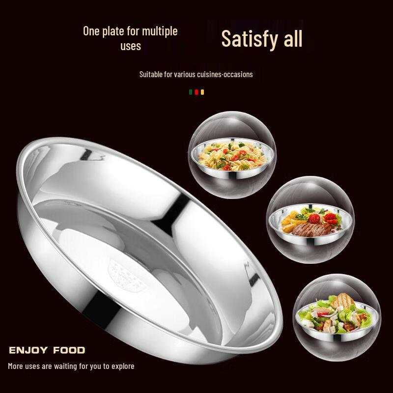 Xingfang 304 Stainless Steel Round Dinner Plate