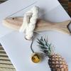 Unique Handmade Wood Fish Door Bell Hand Carved Rustic Fish Wall Decoration Lightweight Lucky Fish Door Chimes Home Entryway