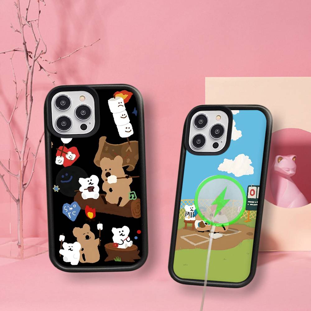 Cute Bear Quokkas Magsafe Phone Case For IPhone 16 15 14 13 12 11 17 Pro Max Plus Magnetic Wireless Cover