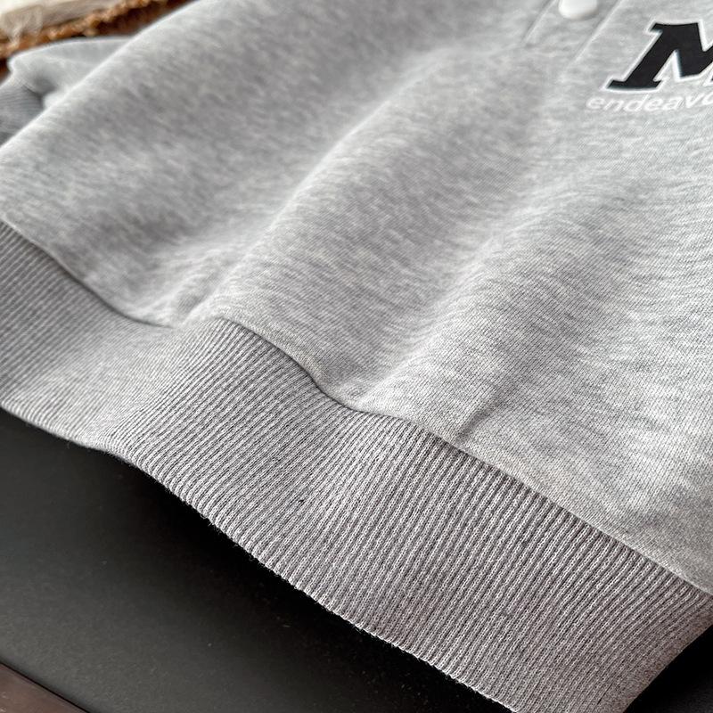 2025 Boys' Spring & Autumn Long-Sleeve Sweatshirt Outfit - Toddler Two-Piece Set