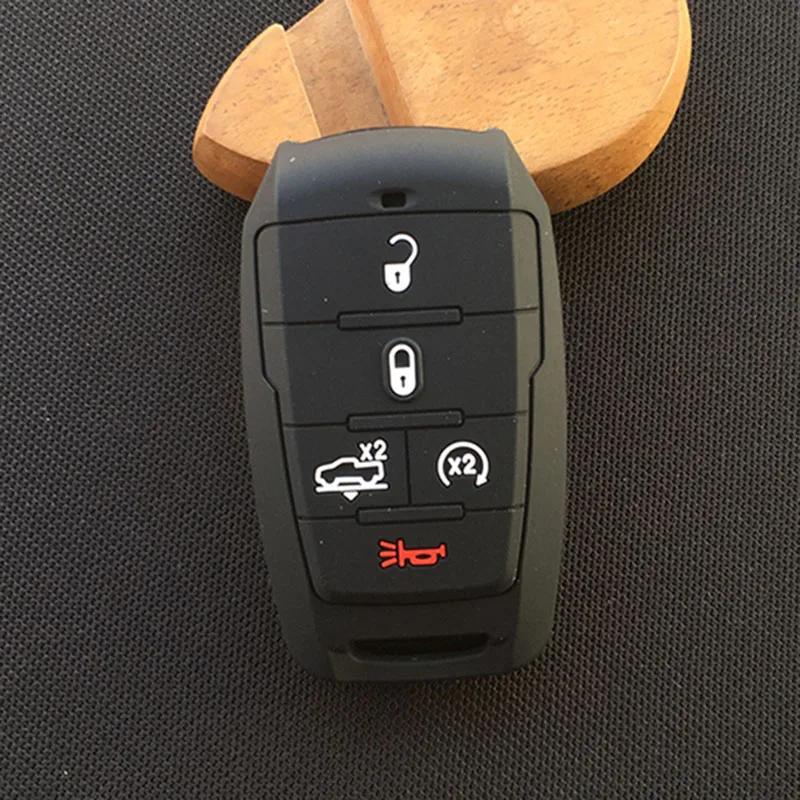 

silicone car key cover case shell skin holder set for Dodge Ram 1500 19-2020 Longhorn 5button key