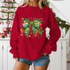 Women's Loose Comfortable Casual Fashionable Character Printing Round Neck Long Sleeved Sweatshirt