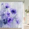 Plant Flowers Leaves Series Shower Curtains Bathroom Curtain Frabic Waterproof Polyester Multiple Sizes Bath Bathroom Curtains