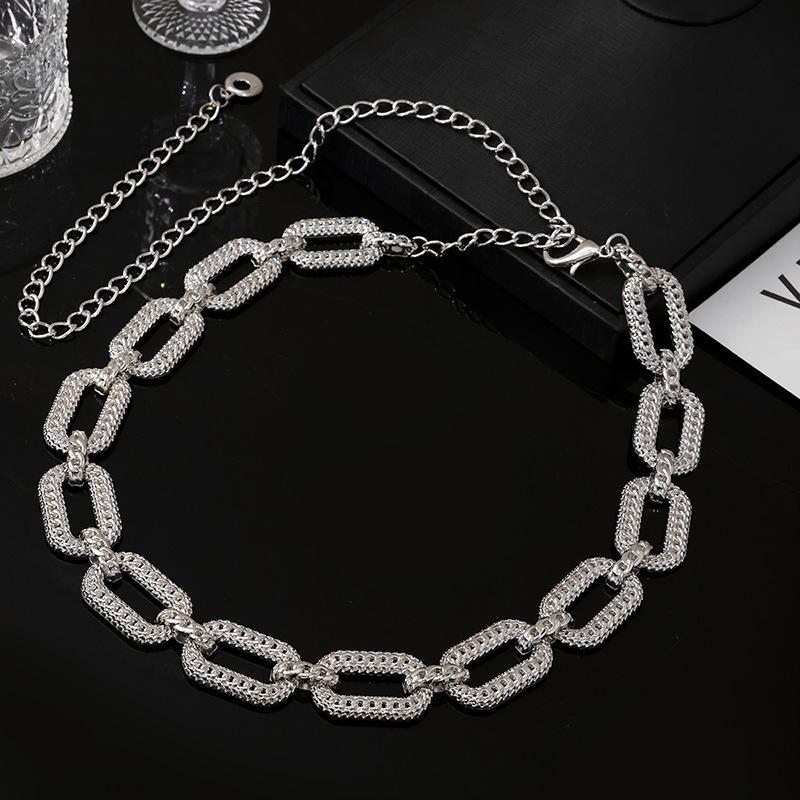 New European and American Waist Chain Women's High-end and Versatile Geometric Small Fragrance Belt Big Brand Retro Ethnic Style Thin Belt