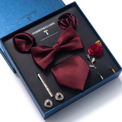 Men'S Tie Bow Tie Square Towel 8-Piece Gift Box Set Boyfriend Tie Gift