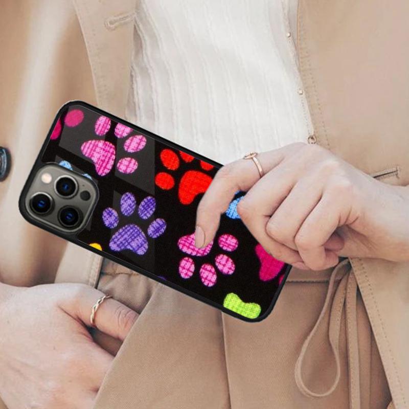 

Colorful Dog Paws Pattern Magnetic Phone Case For APPLE iPhone 17 Air 16 14 13 12 Pro Max 15 Plus Wireless Charge MagSafe Cover iPhone 14