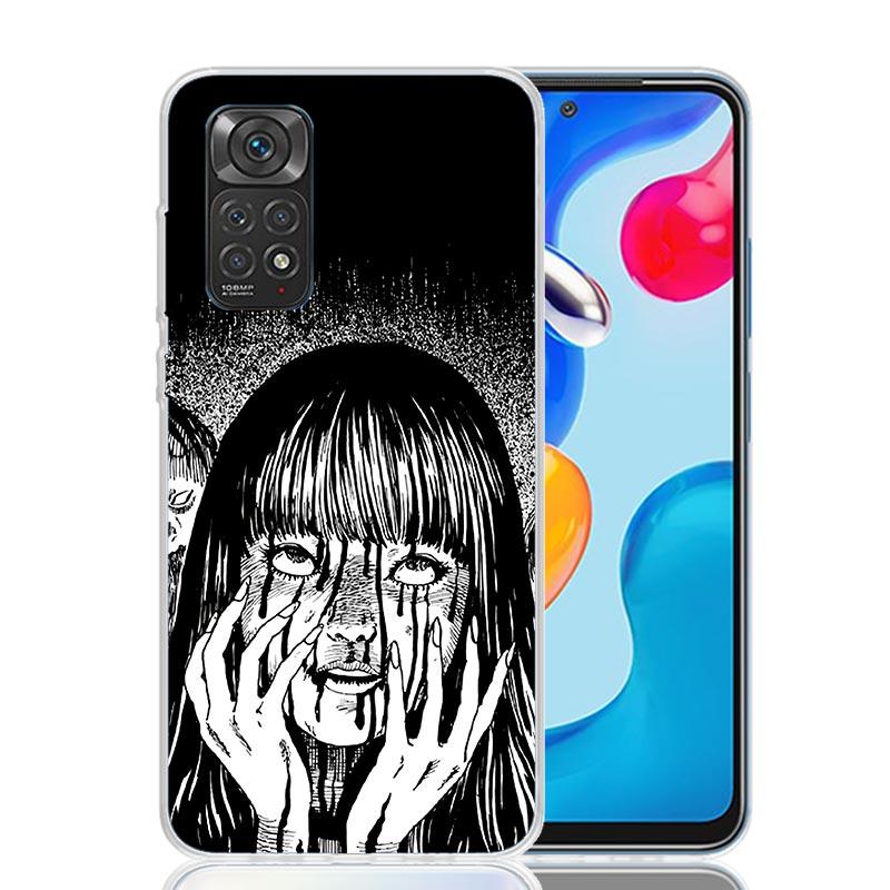 Japanese Horror Comic Anime Phone Case For Xiaomi Redmi Note 15 14 13 12S 12 Pro Plus 11S 11E 11 11T 10S 10 Art Soft Pattern Cov